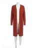 Papillon Solid Red Side Slit Long Cardigan in Rust Size XXL - photo 1