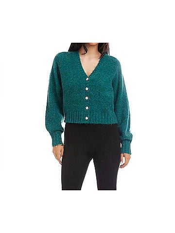 Karen Kane Palmer Cardigan Sweater in Teal (view 2)