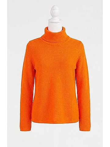 Gretchen Scott Designs Knit Knit Turtleneck Sweater in Orange (view 1)