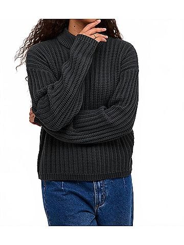 KAFFE Kabess Crew Neck Long Sleeve Pullover in Grey (view 2)