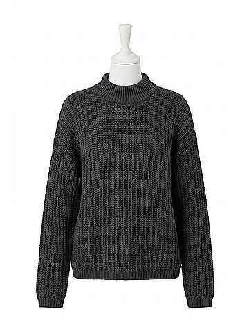 KAFFE Kabess Crew Neck Long Sleeve Pullover in Grey (view 1)
