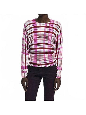 Desigual Mikado Striped Thin Gauge Sweater in Pink (view 2)