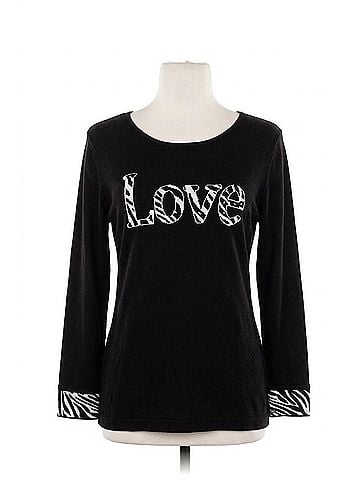 Angel Love Scoop Neck Sweater in Black (view 1)