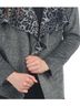 Papillon Animal Print Gray Soft Drape Sweater With Leopard Lining in Grey Size XL - photo 3