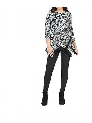 Papillon Filigree Angle Hem Sweater in Grey (view 2)