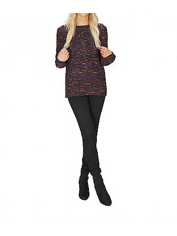 Papillon Crew Long Sleeve Sweater in Multi (view 2)