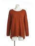Papillon Solid Red Side Button Soft Ribbed Sweater in Rust Size XL - photo 1