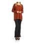 Papillon Solid Red Side Button Soft Ribbed Sweater in Rust Size XL - photo 2