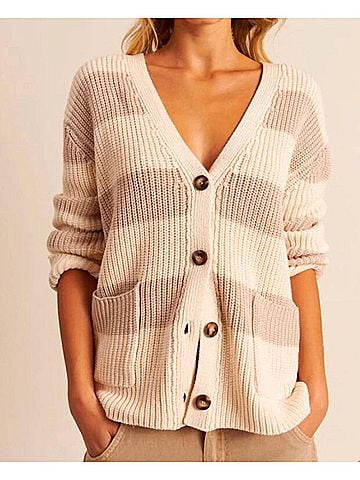 John & Jenn Mckay Cardigan in Iced Latte (view 2)