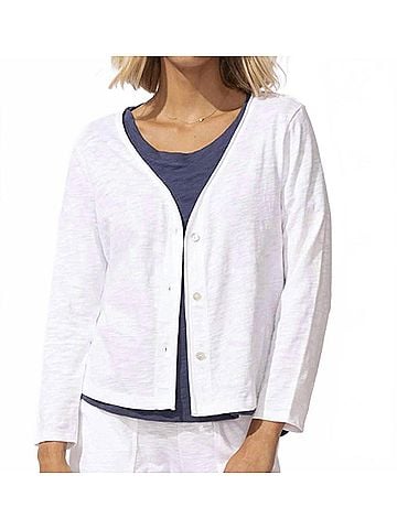 Habitat Cotton Slub Easy Jacket in White (view 2)