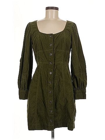 Madewell Madewell Corduroy Seamed Long-Sleeve Mini Dress (view 1)