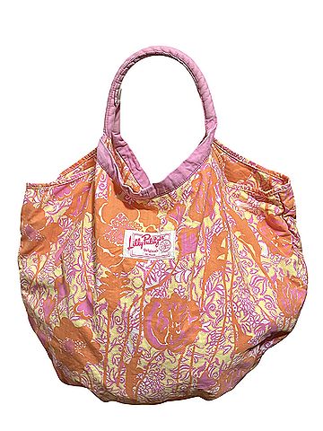Lilly Pulitzer Starfruit Yellow Hen House print - Y2K vintage Tote (view 1)