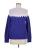 Ann Taylor Chevron-herringbone Blue Ann Taylor Pullover Sweater Size M - photo 1