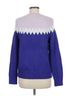 Ann Taylor Chevron-herringbone Blue Ann Taylor Pullover Sweater Size M - photo 2