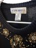 VICTORIA HARBOUR Black Gold Pullover Sweater Size M - photo 3