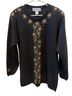 VICTORIA HARBOUR Black Gold Pullover Sweater Size M - photo 1