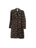 George Floral Black Gold Trenchcoat Size 4 - photo 1