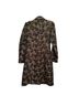 George Floral Black Gold Trenchcoat Size 4 - photo 2