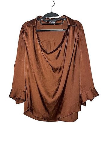 Vince. Rustic Cowl Neck Blouse Short Sleeve T-Shirt (view 1)