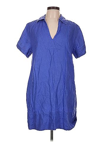 Madewell Madewell V-Neck Mini Dress in 100% Linen (view 1)