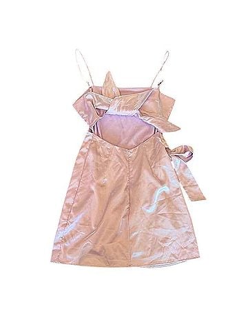 Lucy In The Sky Satin Bow Mini Dress Cocktail Dress (view 2)