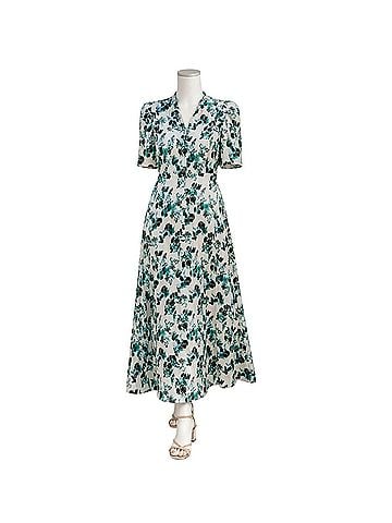 Tuckernuck Blue Blooms Cocktail Dress (view 1)