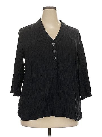 Soft Surroundings Soft Surroundings 3/4 Sleeve Button Down Shirt (view 1)