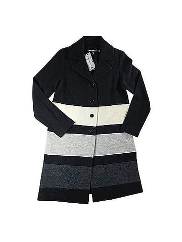 Karl Lagerfeld Paris Colorblock Longline Cardigan Coat (view 1)