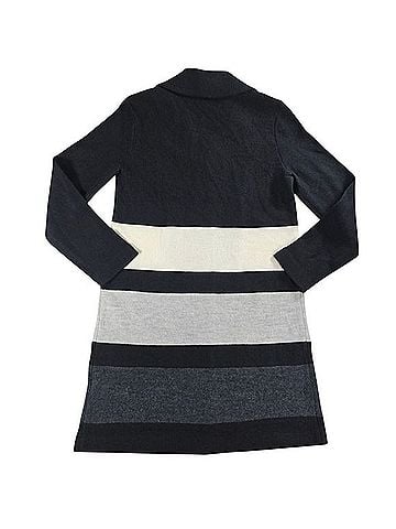 Karl Lagerfeld Paris Colorblock Longline Cardigan Coat (view 2)