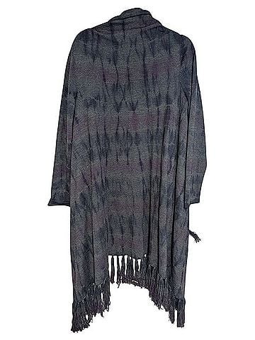 Lafayette 148 New York Extra Fine Wool Tie Dye Fringe Cardigan Jacket (view 2)