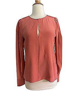 Dorothee Schumacher Coral Long-Sleeve Keyhole Blouse Long Sleeve T-Shirt (view 1)