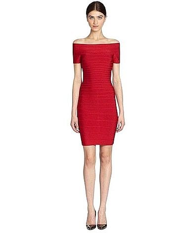 Ronny Kobo Red Off-Shoulder Sheath Dress Cocktail Dress (view 1)