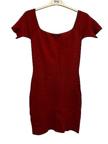 Ronny Kobo Red Off-Shoulder Sheath Dress Cocktail Dress (view 2)