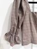 Whimsy + Row Plaid Multi Color Short Sleeve Blouse Size L - photo 5