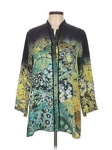 Citron Citron 3/4 Sleeve Silk Top (view 1)