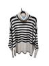 CeCe Stripes Black White Turtleneck Sweater Size XL - photo 1