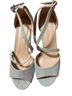 Top Moda Silver Heels Size 7 1/2 - photo 1