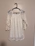 Win Win White Short Sleeve Blouse Size S - photo 6