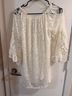 Win Win White Short Sleeve Blouse Size S - photo 8