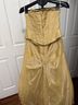 B2 100% Polyester 100% Acetate Gold Cocktail Dress Size 10 - photo 7