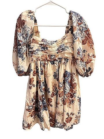 Abercrombie & Fitch Emerson Poplin Puff Sleeve Mini Dress Casual Dress (view 2)