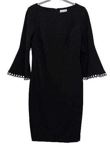 Calvin Klein Bell Sleeve Sheath Dress Cocktail Dress (view 2)