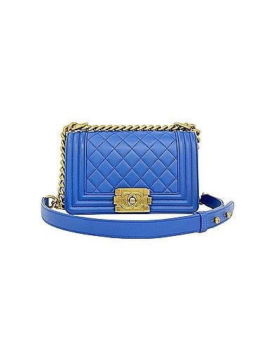 Chanel CHANEL Boy Chanel Coco Mark Hardware Lambskin 2-way Chain Shoulder Bag Blue 41744 (view 1)