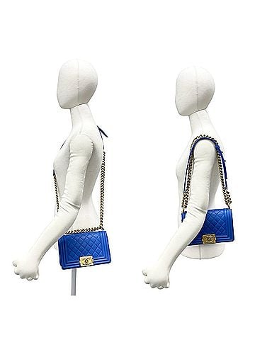 Chanel CHANEL Boy Chanel Coco Mark Hardware Lambskin 2-way Chain Shoulder Bag Blue 41744 (view 2)