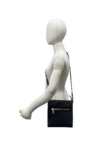Gucci GUCCI Sherry Line GG Supreme Small Messenger Leather Polyurethane Shoulder Bag Black 71093 (view 2)
