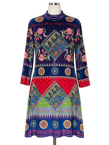 Desigual Velvet Midi Dress Casual Dress (view 1)