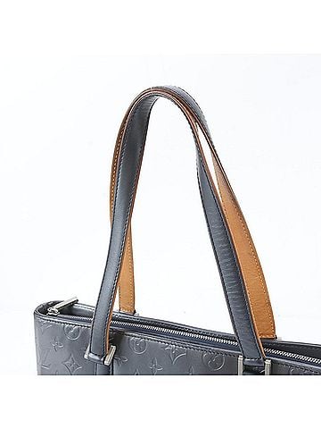 Louis Vuitton Louis Vuitton Monogram Matte Wilwood M55105 Blue Leather Tote Bag Shoulder for Women (view 2)