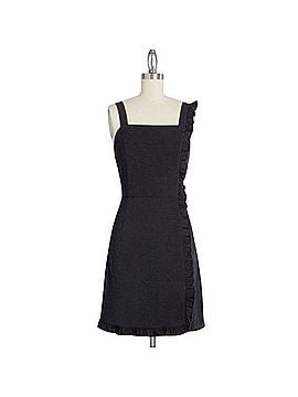 ModCloth Navy Blue Ruffled Square-Neck Mini Dress Casual Dress (view 2)