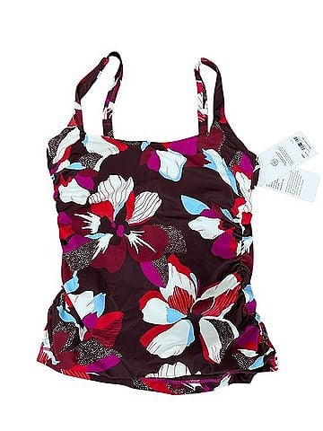 Athleta Square Nek Bra Cup Tankini Swimsuit Top (view 1)
