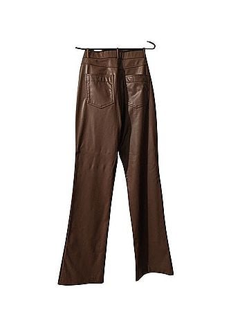 Zara flare vegan leather leggings Casual Pants (view 2)